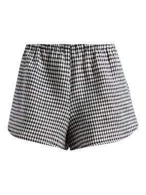 Reformation Tiffie Check LinenShorts - S